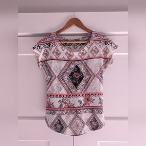 Patterned knit top, Size: S